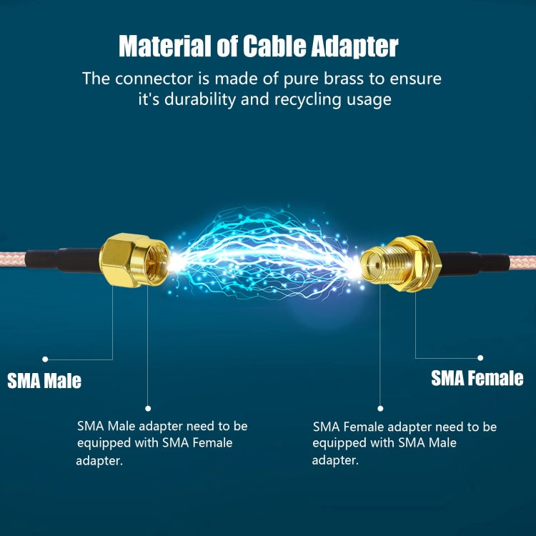 SMA Female To 2 TS9 R WiFi Antenna Extension Cable RG316 Extension Adapter Cable(15cm) - Connectors by buy2fix | Online Shopping UK | buy2fix