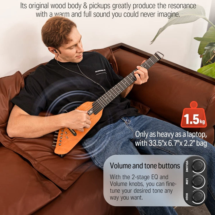 DONNER Smart Headless Silent Guitar Travel Portable Detachable Acoustic Guitar, Style: Mahogany - Stringed Instruments Accessories by DONNER | Online Shopping UK | buy2fix