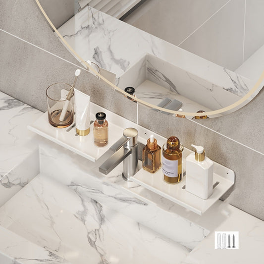 Faucet Rack Home Bathroom Vanity Shelf No Hole Storage Shelf, Length: 50cm U-shaped (White) - Shelves by buy2fix | Online Shopping UK | buy2fix