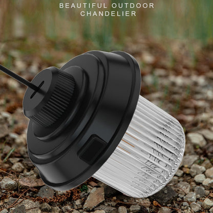 Outdoor LED Camping Light Canopy Hanging Lamp Portable Camping Tent Lights, Style: Charging Model Black - Camping Lighting by buy2fix | Online Shopping UK | buy2fix