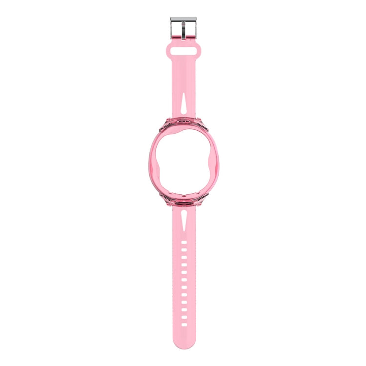 For Tamagotchi UNI (2023) Pet Game Machine Silicone Integrated Watch Strap Protective Case(Transparent Pink) - Accessories by buy2fix | Online Shopping UK | buy2fix