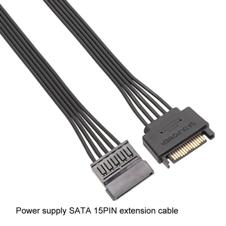 60cm Power Supply SATA 15Pin Male And Female Extension Cable Durable Hard Disk Drive Power Connection Cables - Power Cord by buy2fix | Online Shopping UK | buy2fix