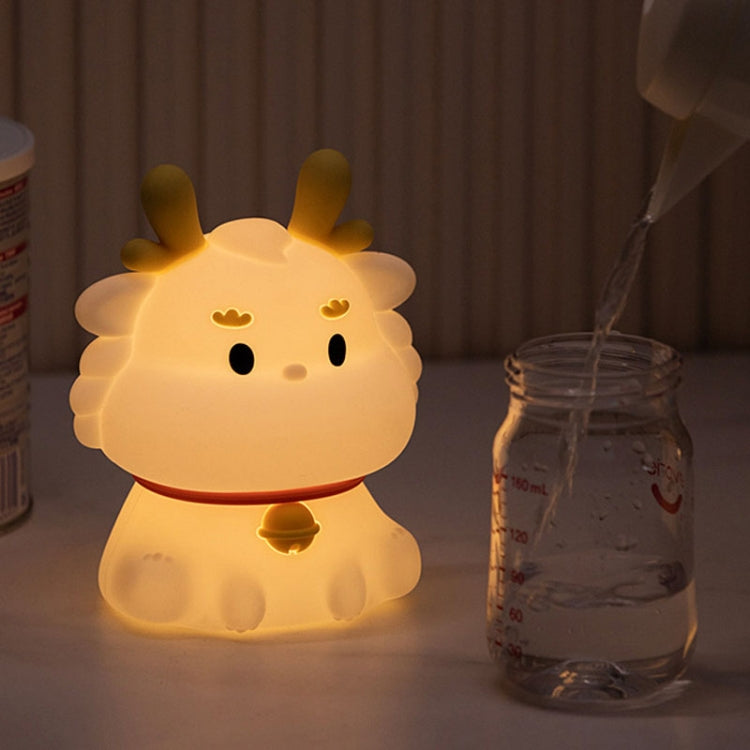 Dragon Silicone Sleeping Night Light Childrens Gift USB Rechargeable Ambient Lantern, Style: Pat Model(Colorful+Warm Yellow Light) - Night Lights by buy2fix | Online Shopping UK | buy2fix