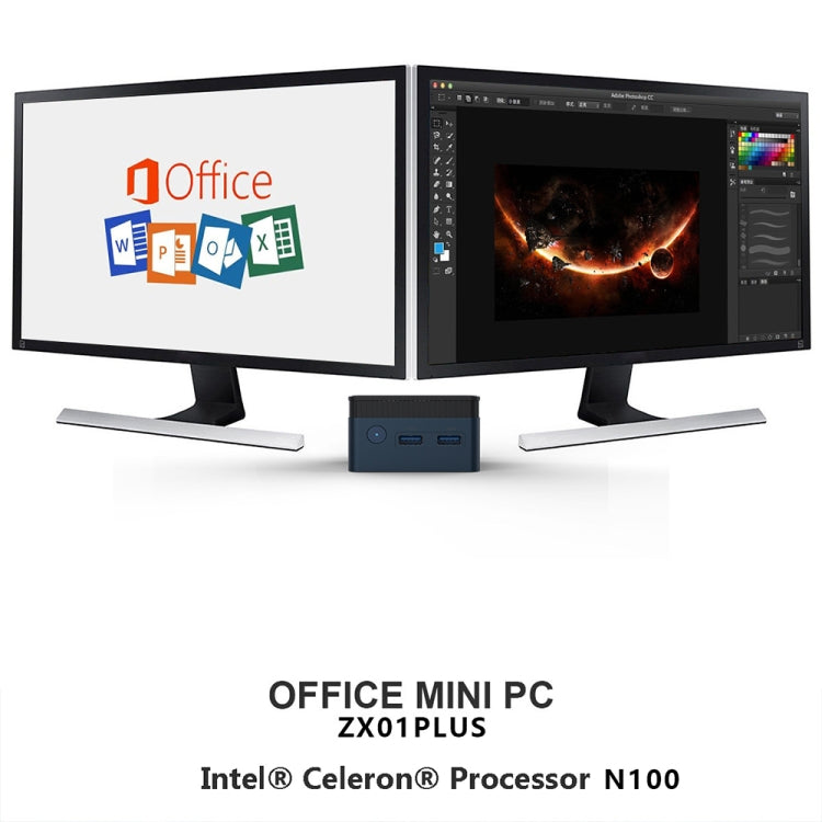 N100/DDR5 12th AlderLake-N100 Dual 4K60Hz Office And Home Mini PC, Spec: 12G+128G /EU Plug - Windows Mini PCs by buy2fix | Online Shopping UK | buy2fix