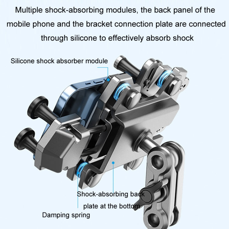 Motorcycle Shock Absorbing Navigation Cycling Phone Holder(Handlebar) - Holder by buy2fix | Online Shopping UK | buy2fix