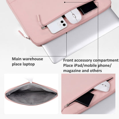 14-14.6 Inch Thin And Light Laptop Sleeve Case Notebook Briefcase Bag(Pink) - 14.1 inch by buy2fix | Online Shopping UK | buy2fix