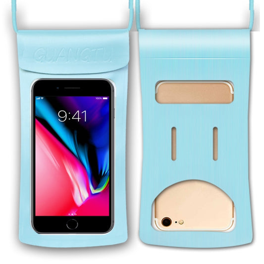 TPU Transparent Touch Screen Phone 30m Waterproof Bag Outdoor Rafting Phone Case(Water Blue) - Waterproof Bag by GUANGTU | Online Shopping UK | buy2fix