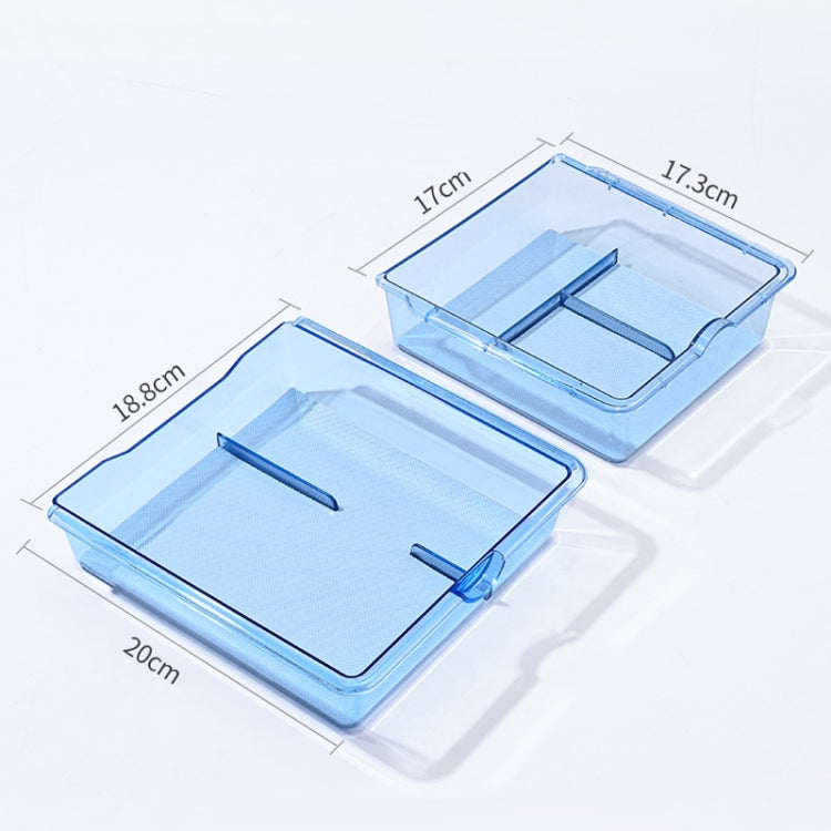 For 2023.9 Tesla Model3 Silicone Double-Layer Storage Box, Color: Blue Armrest Box - Stowing Tidying by buy2fix | Online Shopping UK | buy2fix