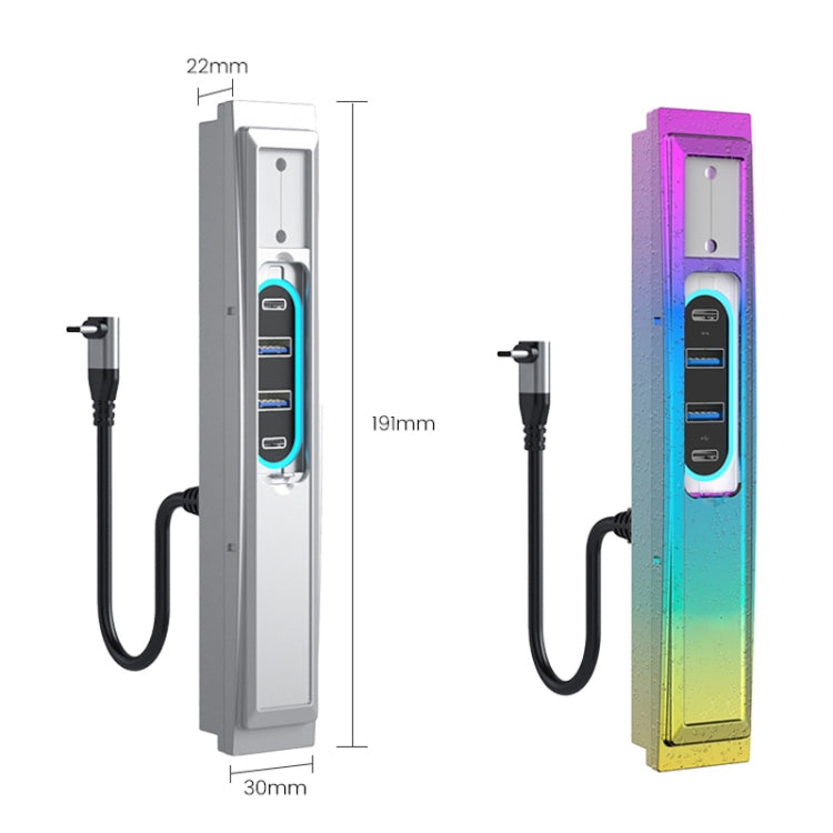 For Tesla Model 3/Y Center Control Type-C Multi-Port Fast Charging USB HUB Docking Station, Model: Single Wire Gradient - DIY Modified Charger by buy2fix | Online Shopping UK | buy2fix