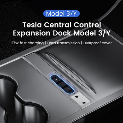 For Tesla Model 3/Y Center Control Type-C Multi-Port Fast Charging USB HUB Docking Station, Model: Single Wire Gradient - DIY Modified Charger by buy2fix | Online Shopping UK | buy2fix