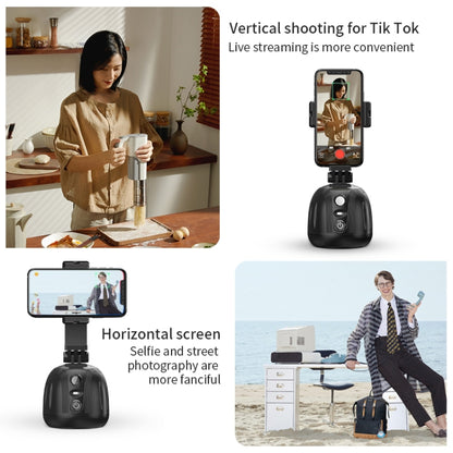 360 Degree Intelligent Follow Live Video Recording Desktop Stabilizer(Black) - Handheld Gimbals by buy2fix | Online Shopping UK | buy2fix