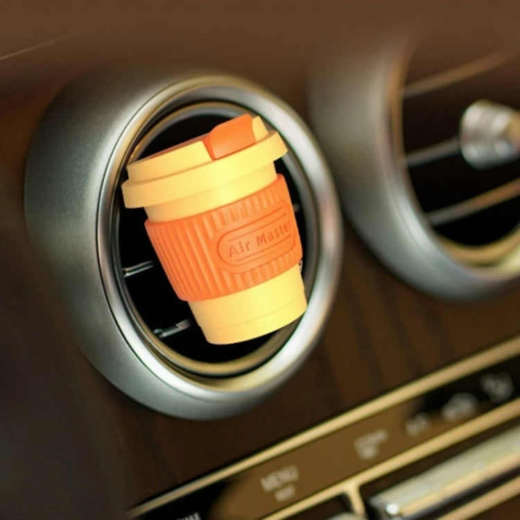 BEN.JACK Coffee Cup Car Perfume Air Conditioner Air Outlet Aromatherapy Ornaments(Light Yellow+Yellow) - Air Freshener by BEN.JACK | Online Shopping UK | buy2fix