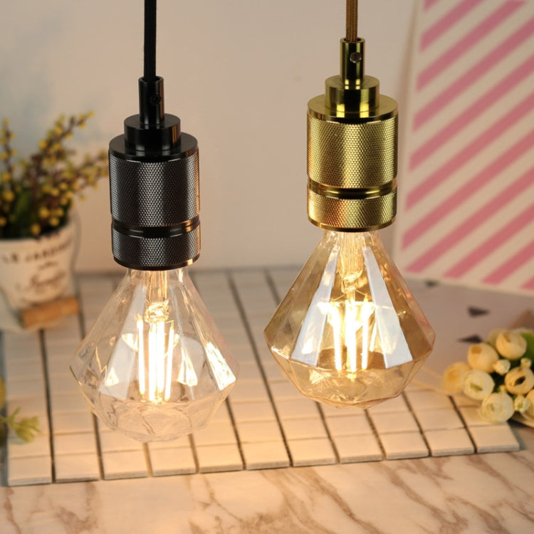 E27 Screw Port LED Vintage Light Shaped Decorative Illumination Bulb, Style: Diamond Gold(220V 4W 2700K) - LED Blubs & Tubes by buy2fix | Online Shopping UK | buy2fix