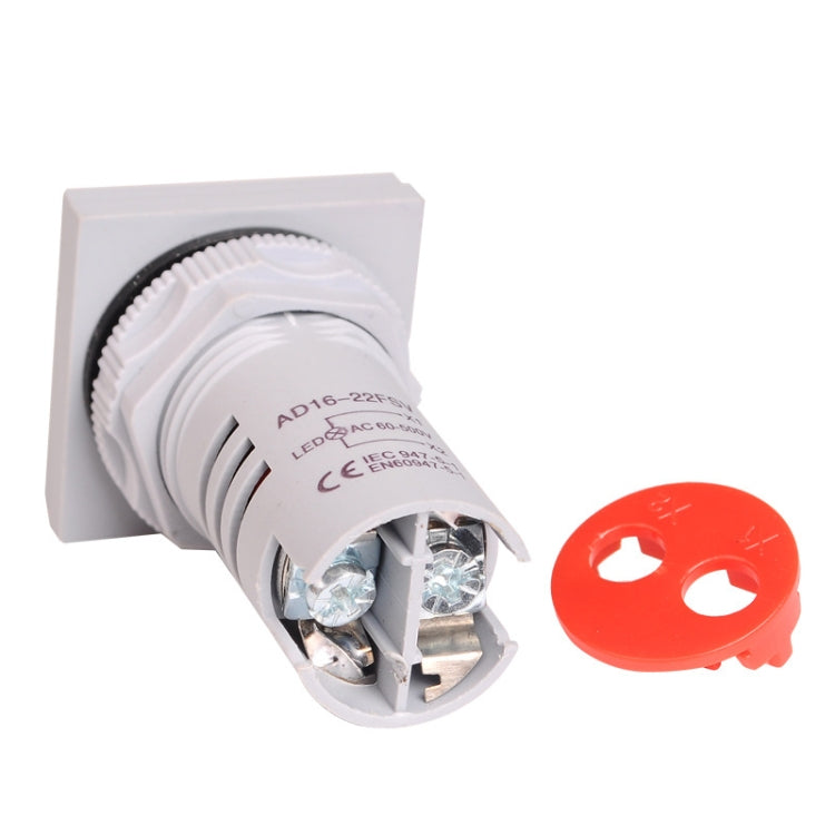 SINOTIMER ST17V AC Voltage Signal Indicator 22mm Square LED Digital Display Voltage Head AC 60-500V(04 Green) - Current & Voltage Tester by SINOTIMER | Online Shopping UK | buy2fix