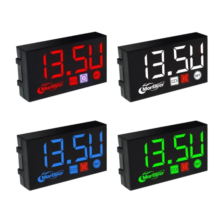 Compact LED Digital Display Time Voltmeter, Specification: 2 in 1 Temperature Blue - Electrical Instruments by buy2fix | Online Shopping UK | buy2fix