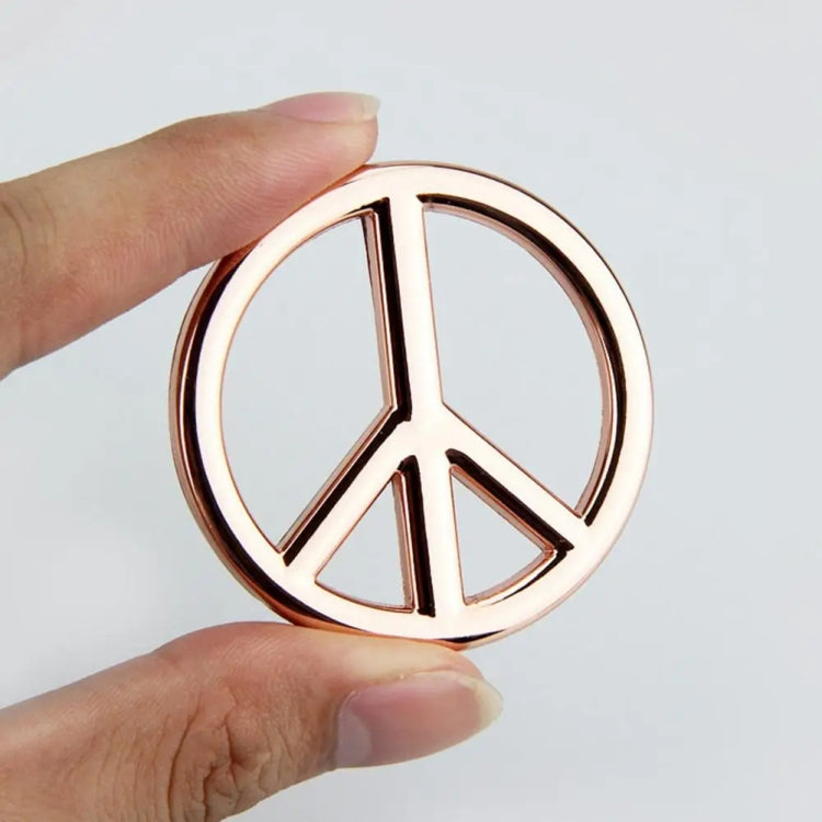 Car Anti-War Peace Sign Three-Dimensional Metal Stickers, Color: Titanium Black - 3D Metal Sticker by buy2fix | Online Shopping UK | buy2fix