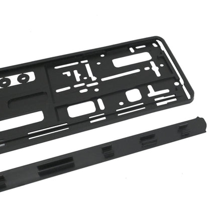 European Standard Single-strip Plastic License Plate Frame, Specification: Carbon Pattern - License Plate Covers & Frames by buy2fix | Online Shopping UK | buy2fix