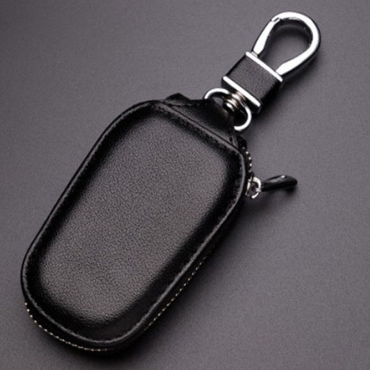 Leather Men Multifunctional Car Key Bag Large Capacity Universal Waist Hanging Key Storage Bag(Black) - Car Key Cases by buy2fix | Online Shopping UK | buy2fix