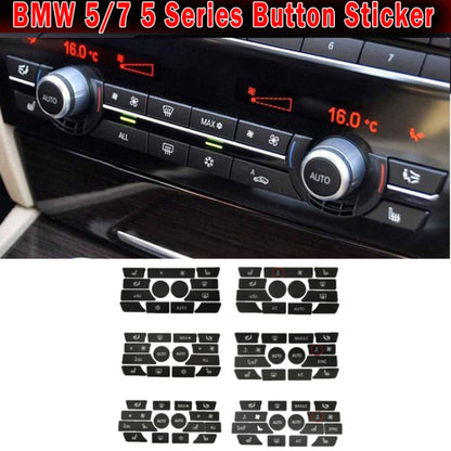 For BMW 5 Series/7 Series/X5/C6/F10/F01/F15 Air Conditioning Button Repair Sticker, Style: B 14pcs With OFF - Decorative Sticker by buy2fix | Online Shopping UK | buy2fix