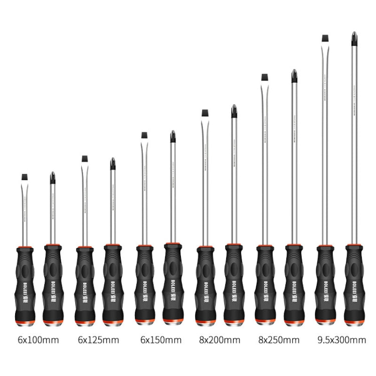 BOLEEI 9.5x300mm Straight Heart Piercing Knockable Screwdriver Convertible Tool - Screwdriver Tools by BOLEEI | Online Shopping UK | buy2fix