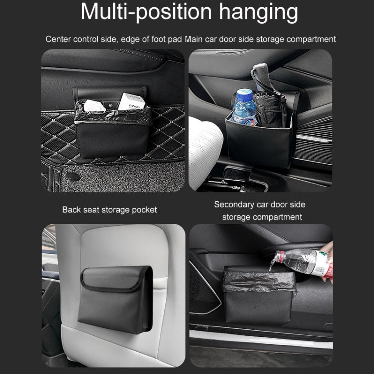 Car Folding Trash Can Multifunctional Seatback Hanging Storage Box(Black) - Stowing Tidying by buy2fix | Online Shopping UK | buy2fix