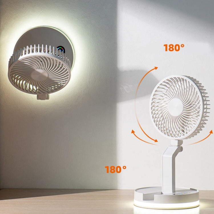 F200 Foldable Remote Control Wall-mounted Fan LED Light Desktop Rotating Fan, Color: Regular Model - Electric Fans by buy2fix | Online Shopping UK | buy2fix