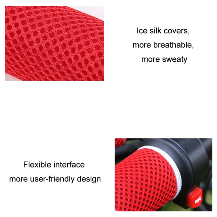 Summer Ice Silk Sweat-absorbent Breathable Electric Vehicle Grips, Color: Black - Others by buy2fix | Online Shopping UK | buy2fix