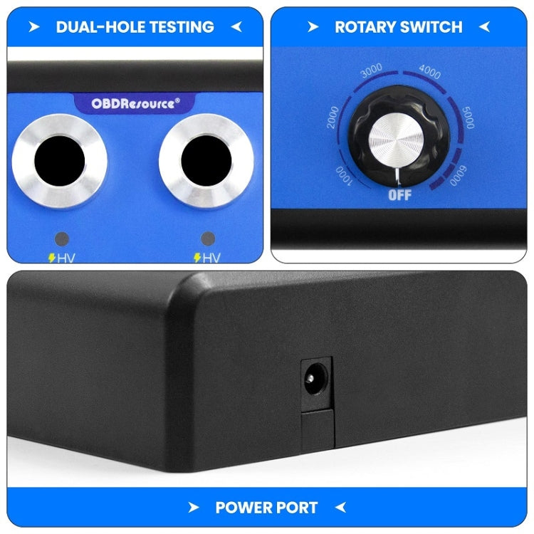 OBDResource High-Pressure Adjustable Dual-Hole Spark Plug Ignition Detector(US Plug) - Electronic Test by OBDResource | Online Shopping UK | buy2fix