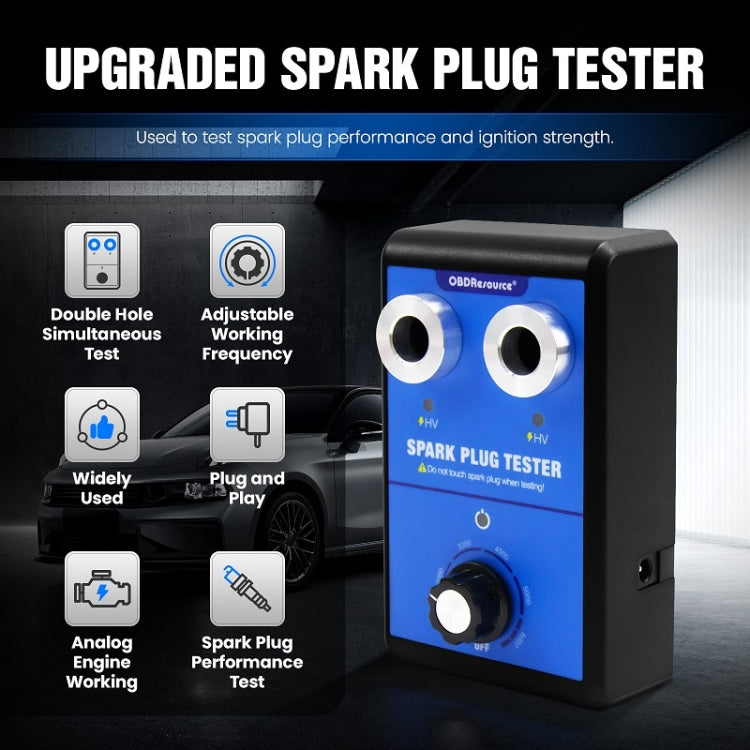 OBDResource High-Pressure Adjustable Dual-Hole Spark Plug Ignition Detector(US Plug) - Electronic Test by OBDResource | Online Shopping UK | buy2fix