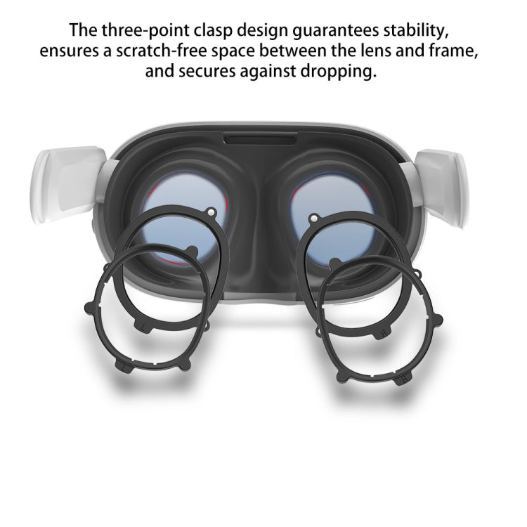 For Meta Quest 3 VR Magnetic Eyeglasses Frame, Spec: Anti Blue Light Lens+Frame Black - VR Accessories by buy2fix | Online Shopping UK | buy2fix