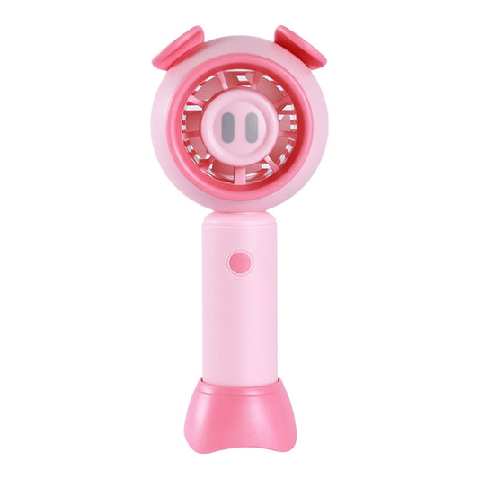 USB Handheld Fan Mini Portable Desktop Cute Cartoon Fan(Pink Pig) - Electric Fans by buy2fix | Online Shopping UK | buy2fix