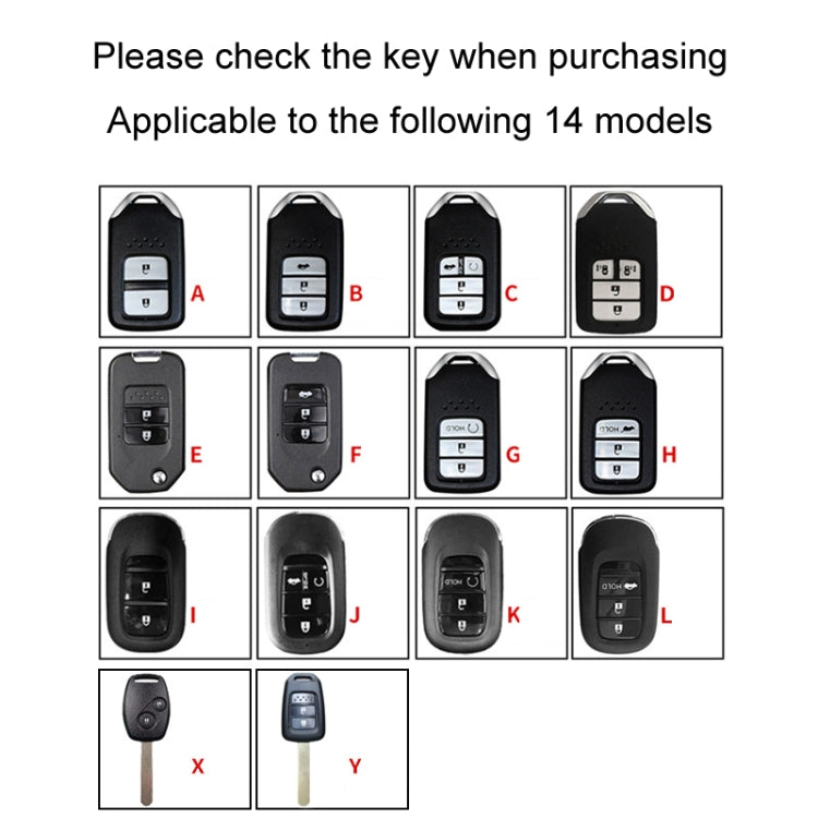 For Honda Car Key Cover Multifunctional Keychain Anti-lost Number Plate, Style: E - Car Key Cases by buy2fix | Online Shopping UK | buy2fix