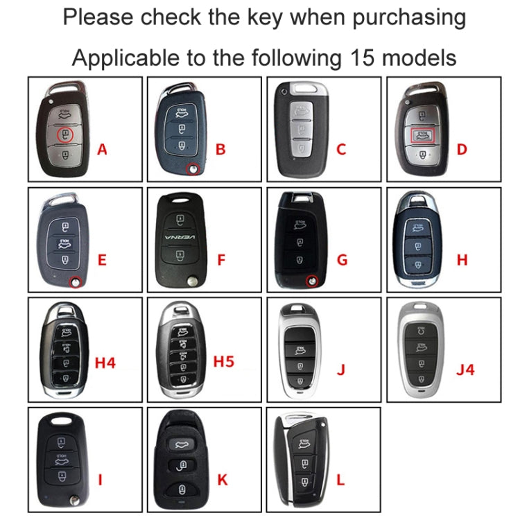 For Hyundai Car Key Cover Multifunctional Keychains Anti-lost Number Plates, Style: I - Car Key Cases by buy2fix | Online Shopping UK | buy2fix