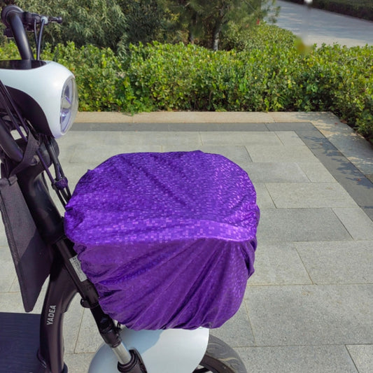 Battery Car Front Basket Rain Cover Bicycle Basket Waterproof Bag Universal, Size: Super Large(Purple) - Raincoat by buy2fix | Online Shopping UK | buy2fix