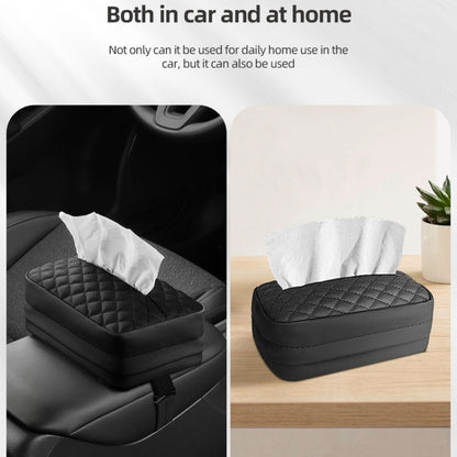 Car Sun Visor Armrest Box Back Hanging Tissue Box(Black) - Tissue Boxes by buy2fix | Online Shopping UK | buy2fix