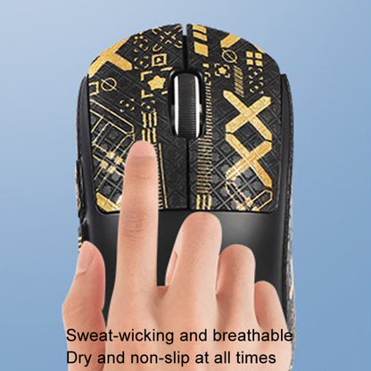 For Logitech GPW 2-Generation Mouse Anti-Slip Stickers Absorb Sweat Paste, Color: Black Print Fully Surround - Silicone / Sticker by buy2fix | Online Shopping UK | buy2fix