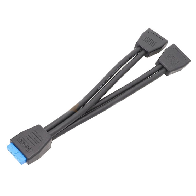 21cm Computer Motherboard 19 Pin USB3.0 One To Two Extension Cable - USB 3.0 by buy2fix | Online Shopping UK | buy2fix