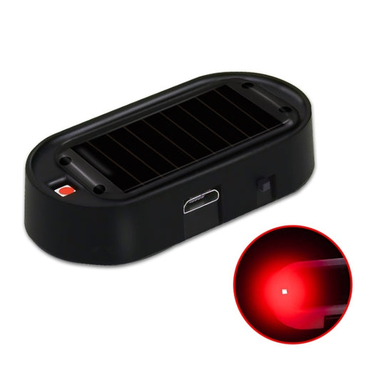 Car Solar Analog Anti-theft Device LED Warning Light(Black Shell Red Light) - Instrument Lights by buy2fix | Online Shopping UK | buy2fix