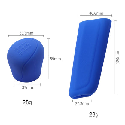 Automotive Silicone Manual Automatic Shift Lever Protective Cover, Size: Gear Shift Blue - Shift Knob by buy2fix | Online Shopping UK | buy2fix