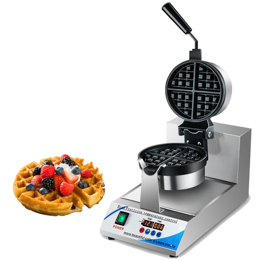 1200W  Commercial Waffle Maker Stainless Steel Rotatable Waffle Machine UK Plug - Bulit-in Ovens & Accessories by buy2fix | Online Shopping UK | buy2fix