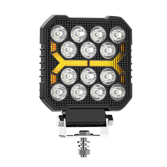 4 Inch Square Mixed Luminous Angel Eye Car Work Light(X6) - Work Lights by buy2fix | Online Shopping UK | buy2fix