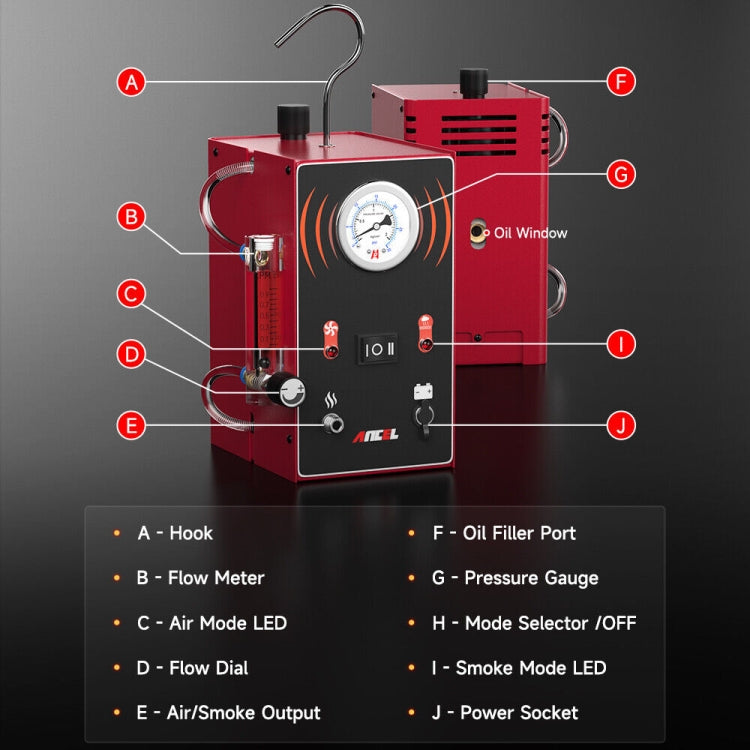 ANCEL S300 12V Car Smoke Leak Detector Smoke Generator EVAP Pipe Leak Location Analyzer - Electronic Test by ANCEL | Online Shopping UK | buy2fix