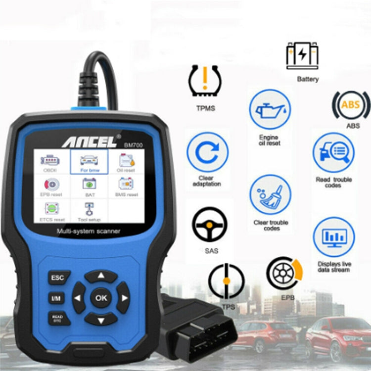 ANCEL BM700 For BMW Full System Diagnostic OBDII Tester Maintenance And Resetting Repair Tools - Code Readers & Scan Tools by ANCEL | Online Shopping UK | buy2fix