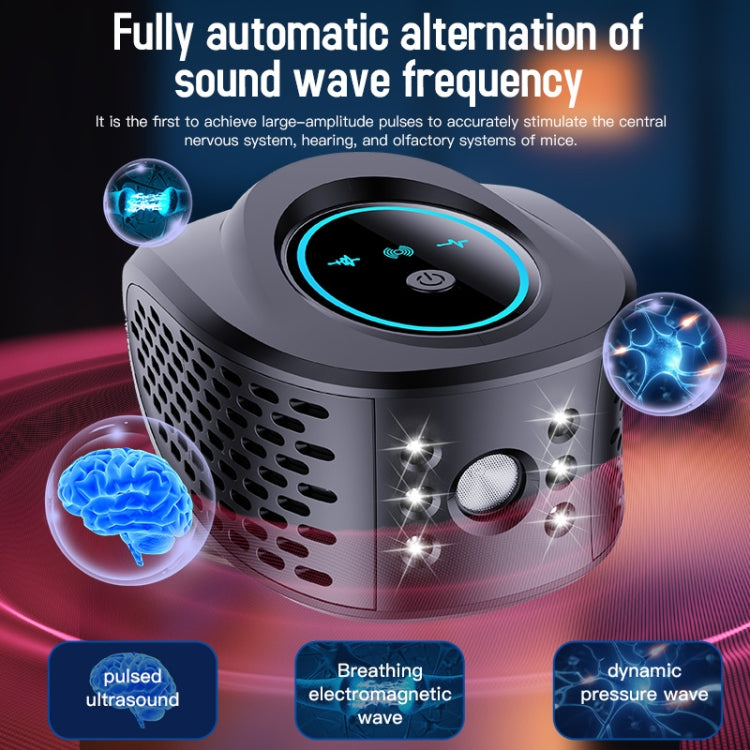 QSQ218 Multifunctional LED Household Indoor High-power Ultrasonic Mouse Repellent EU Plug(Black) - Repellents by buy2fix | Online Shopping UK | buy2fix