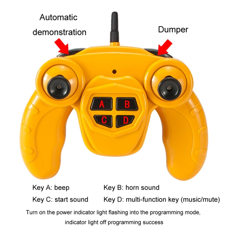 2.4G RC Dumper Truck Simulation Engineering Vehicle Model Children Electrical RC Truck Toy(Yellow) - RC Cars by buy2fix | Online Shopping UK | buy2fix