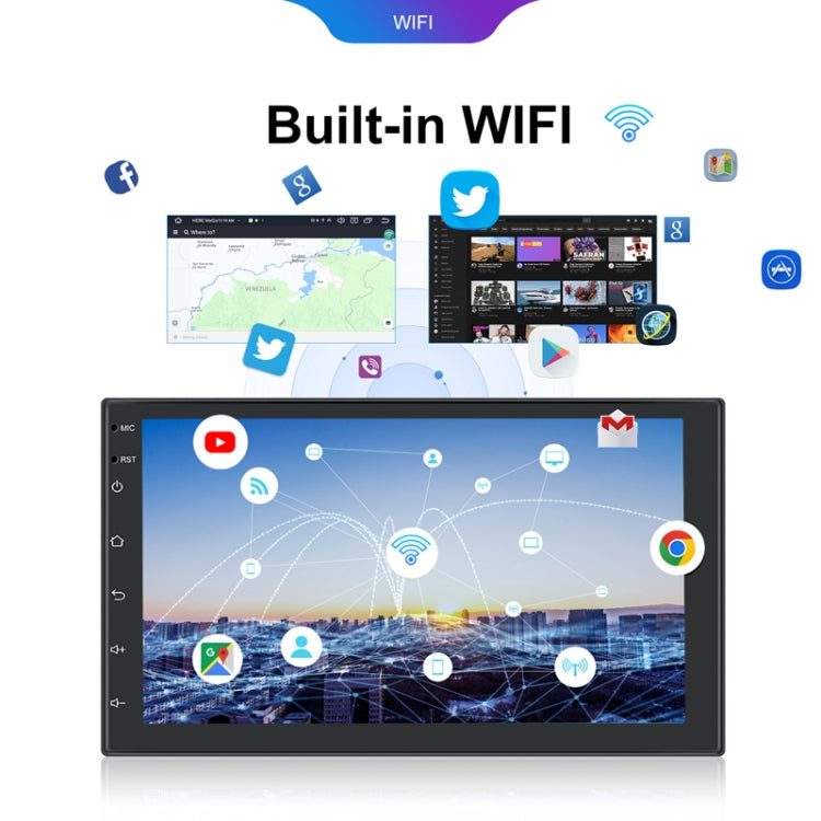 9inch Android 13.0 Dual Butt Universal Wireless Carplay Car Navigation Center Control All-In-One Monitor(Standard+AHD Camera) - Car MP3 & MP4 & MP5 by buy2fix | Online Shopping UK | buy2fix