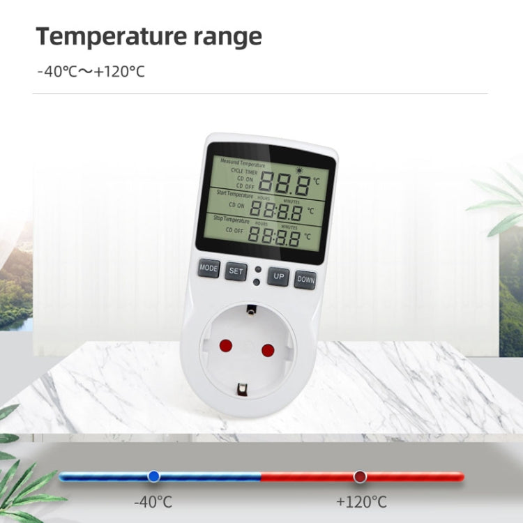 Intelligent Digital Thermostat Countdown Temperature Control Switch Socket Timing Temperature Controller(EU) - Smart Socket by buy2fix | Online Shopping UK | buy2fix