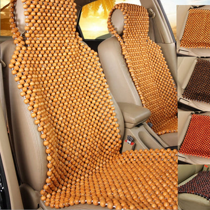 Car Wood Beaded Cushion Universal Car Seat Cover Summer Interior Supply(Beige) - Seat Accessories by buy2fix | Online Shopping UK | buy2fix