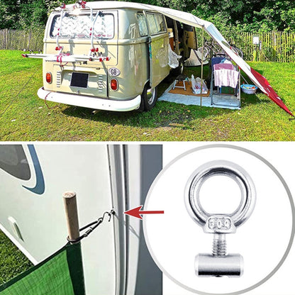 RV Sunshade 304 Stainless Steel Slide Rail Ring, Specifications: 2pcs M4 Ring + Cylinder + Purple Climbing Buckle - Marine Accessories & Parts by buy2fix | Online Shopping UK | buy2fix