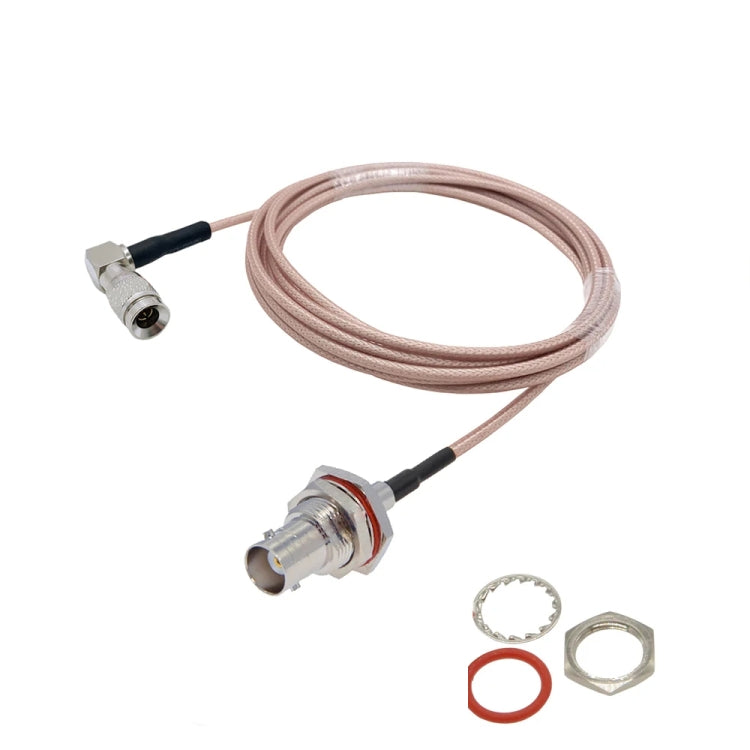 30cm CC4 Male Elbow To BNC Through Wall Waterproof Female Connector Cable RG179 Coaxial RF Wire - Connectors by buy2fix | Online Shopping UK | buy2fix